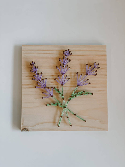 Lavender Sprigs DIY String Art Kit