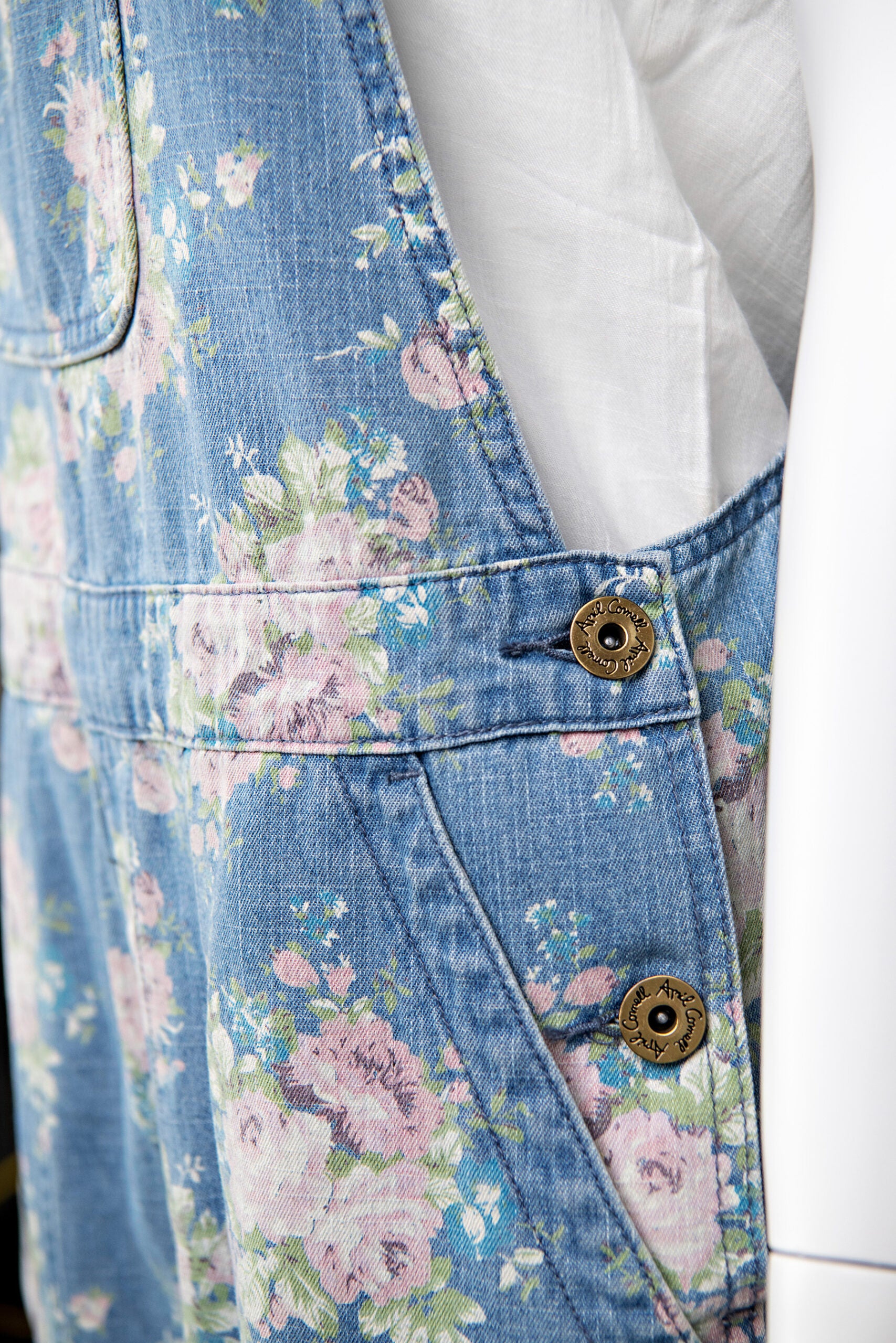 Floral 2024 denim overalls