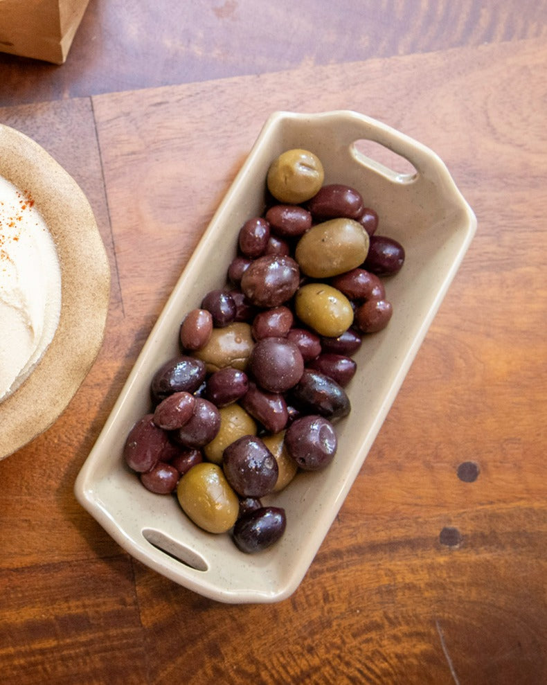 Ceramic Tapas Basket in Tuscan Olive