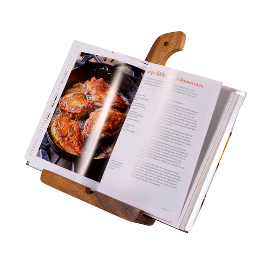 A Prairie Song Acacia Wood Cookbook & Tablet Holder