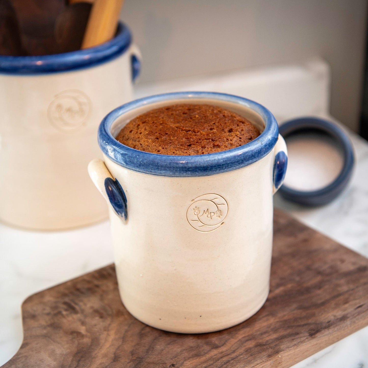 Modern Prairie Ironstone Handled Half-Gallon Crock