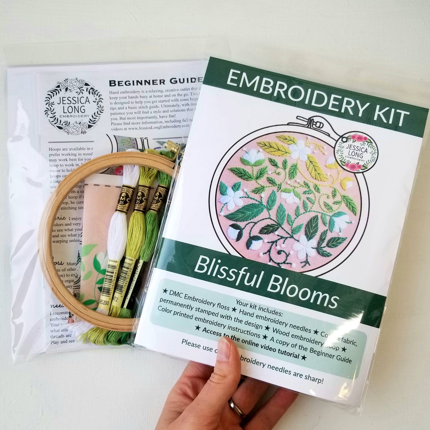 Blissful Blooms Embroidery Kit — Beginner Friendly