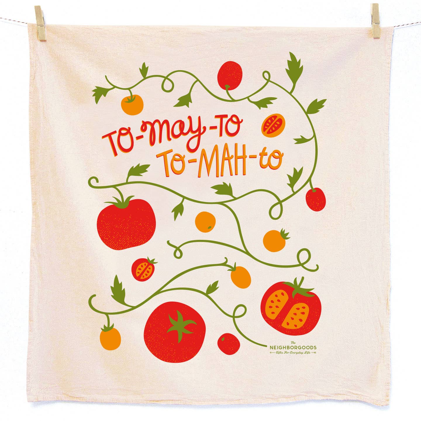 Tomato & Basil Tea Towel,Set of 2