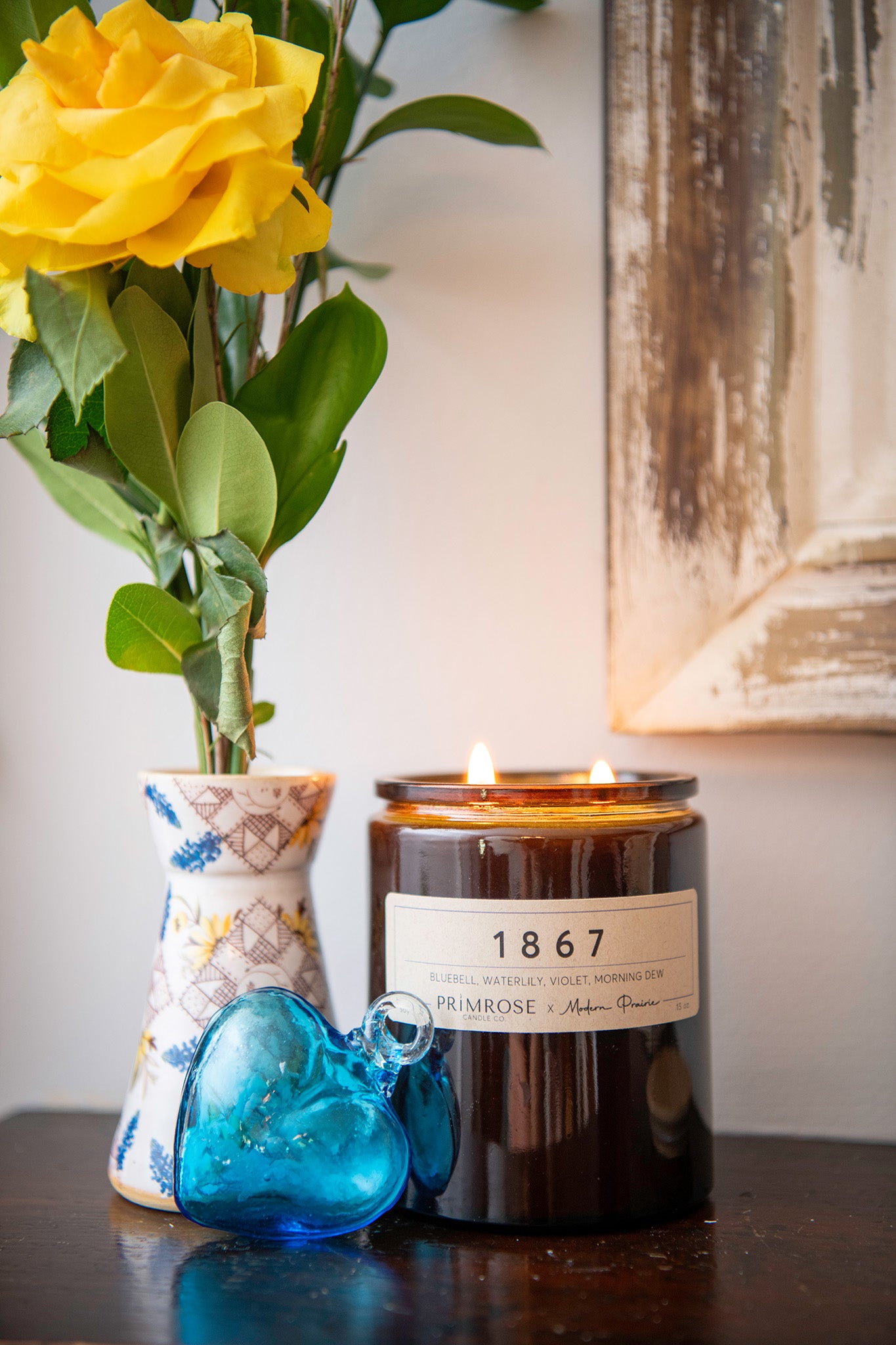 1867 Twin Flame Soy Candle