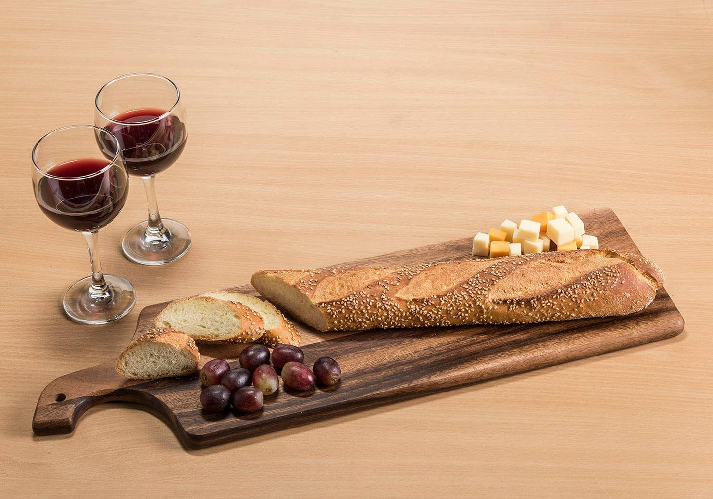 Let's Entertain Long Acacia Wood Charcuterie Board — 23" x 7"