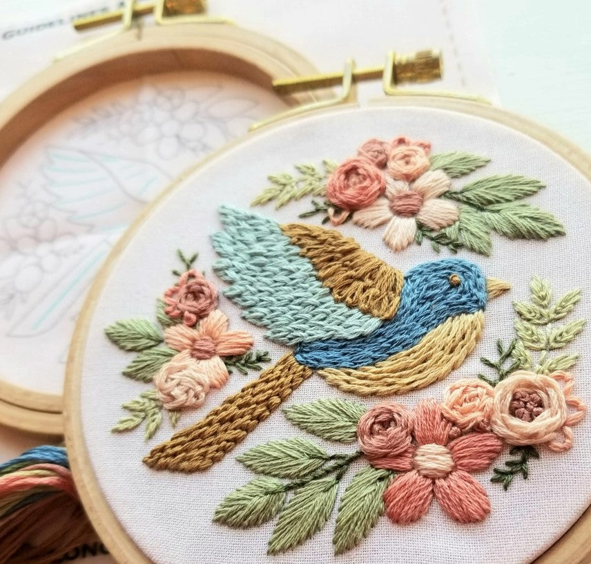 Bluebird Beauty Beginner's Hand Embroidery Kit