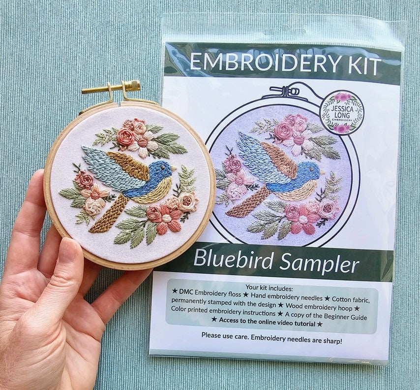 Bluebird Beauty Beginner's Hand Embroidery Kit