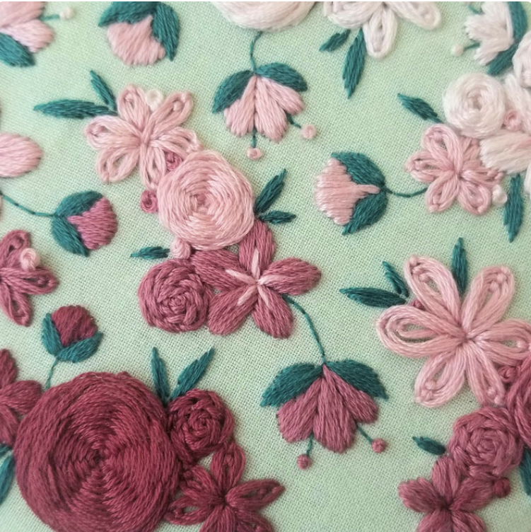 Blushing Blooms Embroidery Kit