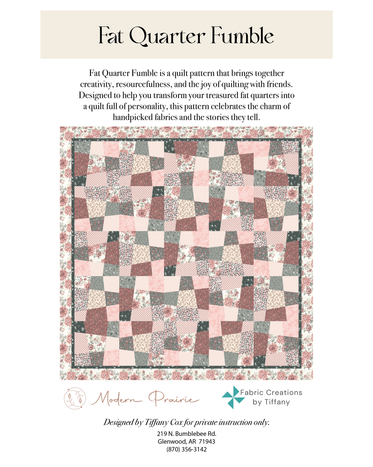 Adventures Through Quilting: It's the Fat Quarter Fumble 6 Week Virtual Quilting Class