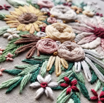 Floral Harvest Embroidery Kit