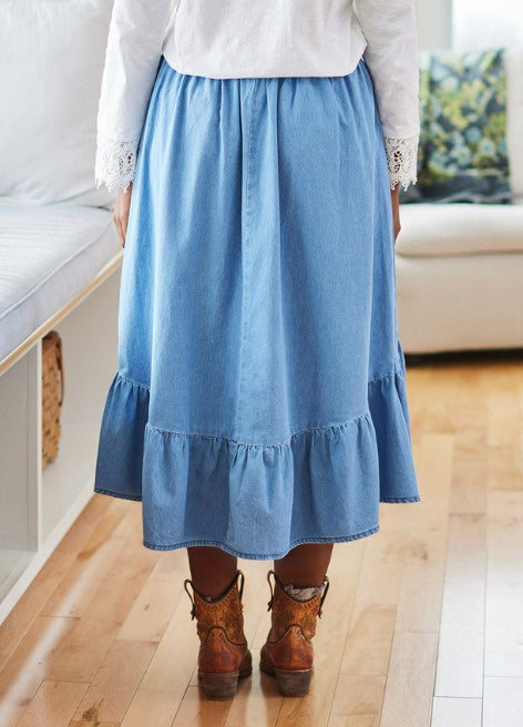 Homestead Skirt in Denim