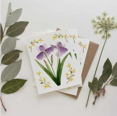 Iris Notecards & Envelopes, Set of 12