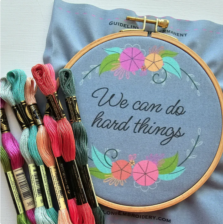 Words to Live By Embroidery Kit