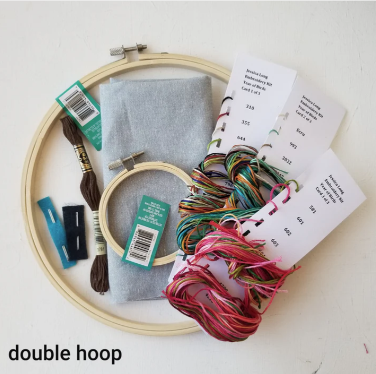 Year of Birds Double Hoop Embroidery Kit