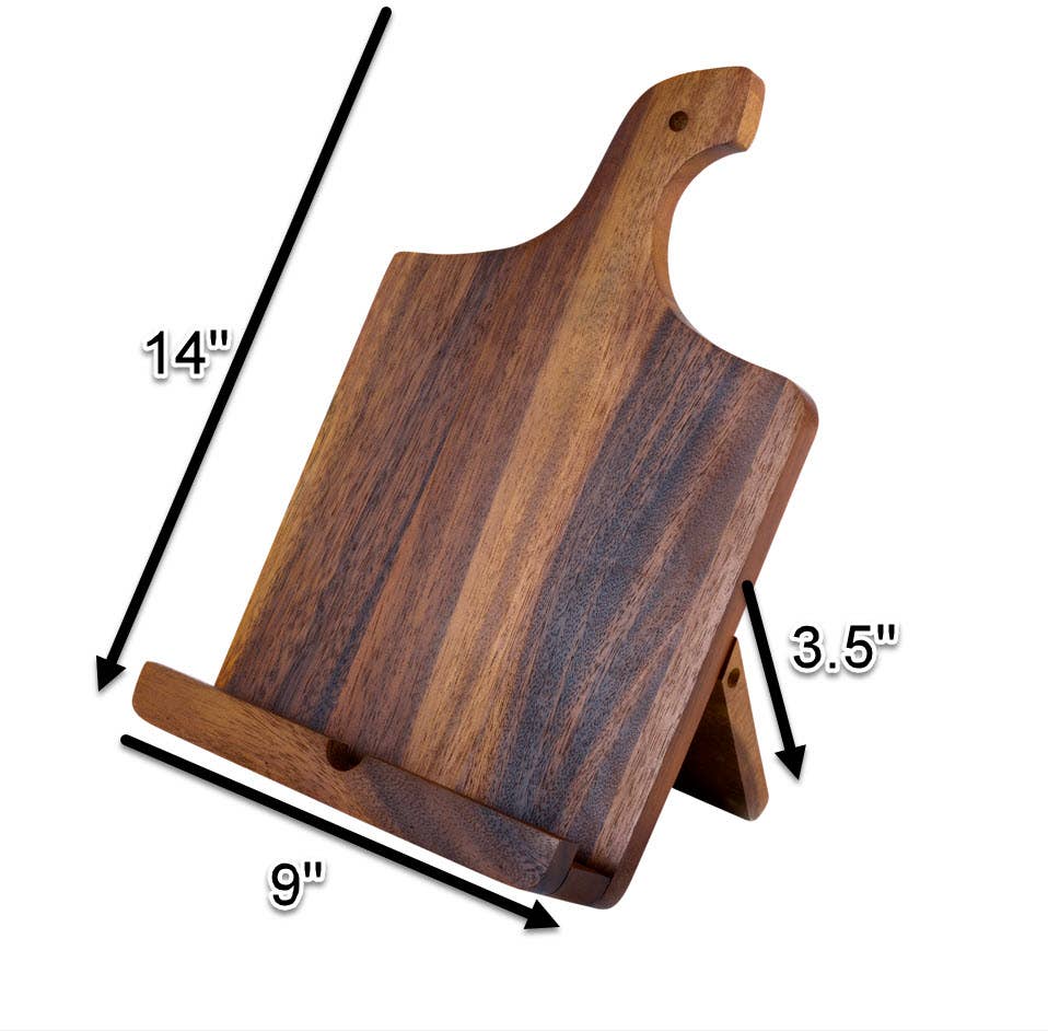 A Prairie Song Acacia Wood Cookbook & Tablet Holder