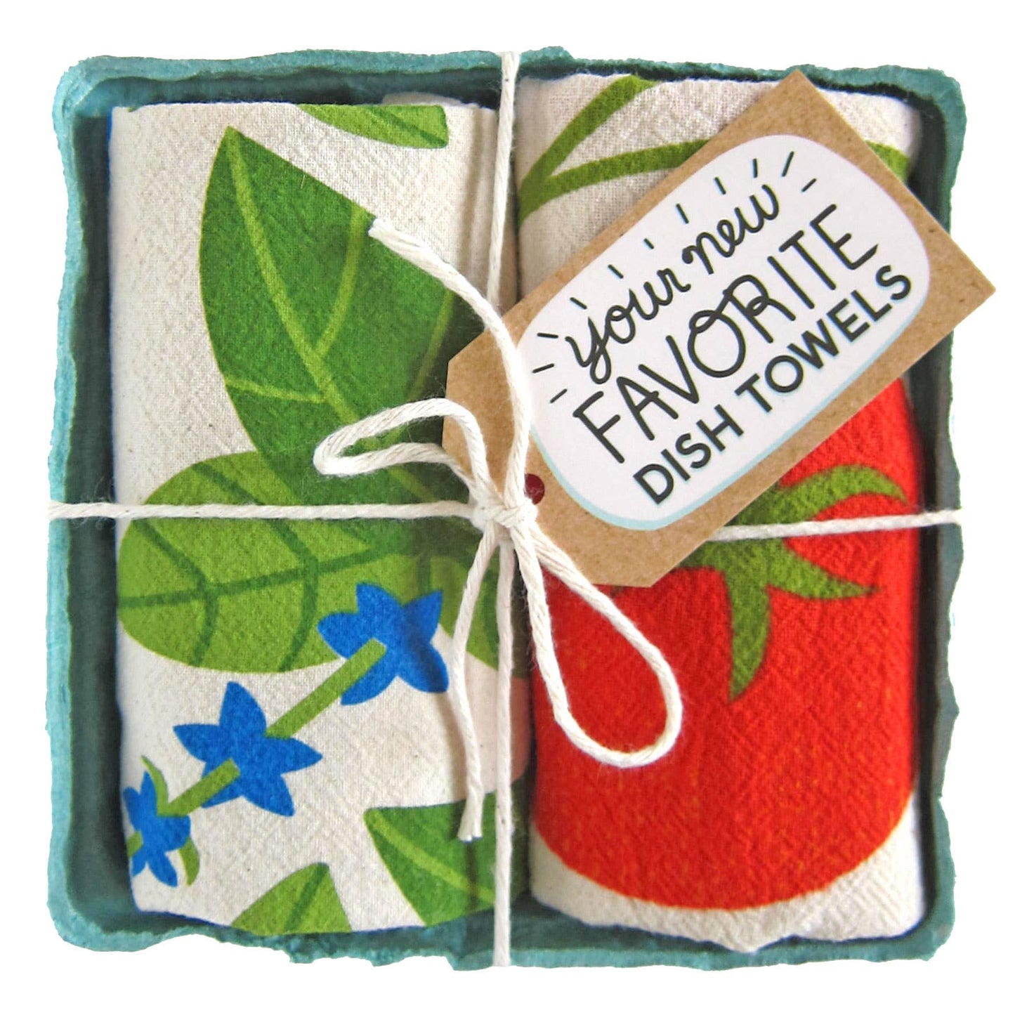 Tomato & Basil Tea Towel,Set of 2