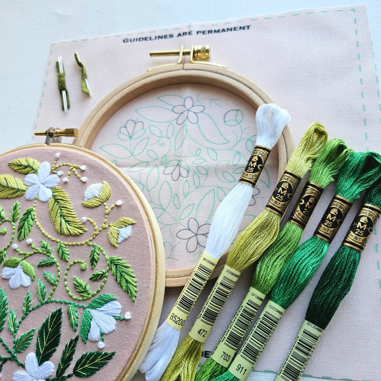 Blissful Blooms Embroidery Kit — Beginner Friendly