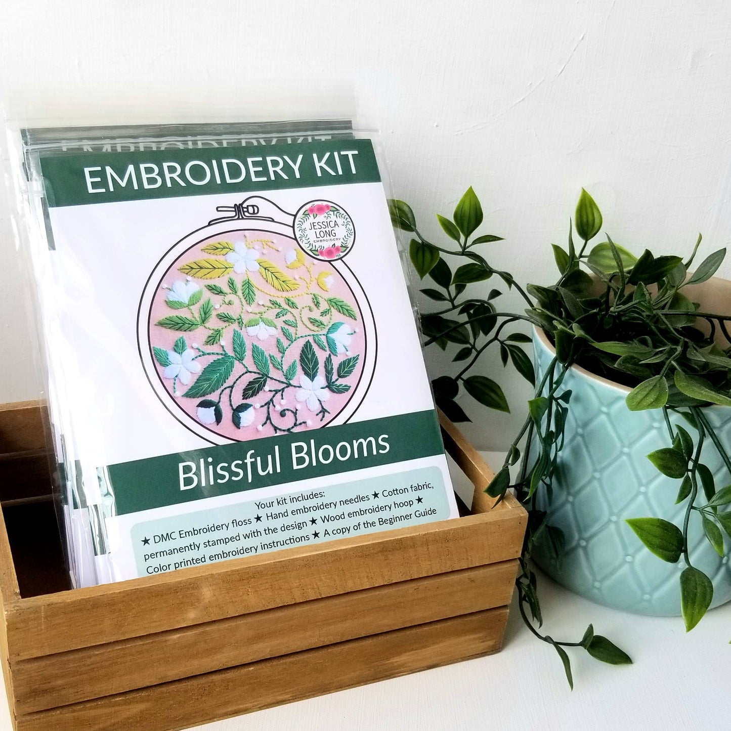 Blissful Blooms Embroidery Kit — Beginner Friendly