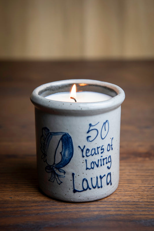 Limited-Edition '50 Years on the Prairie' Bonnet Candle- Lemon Verbena