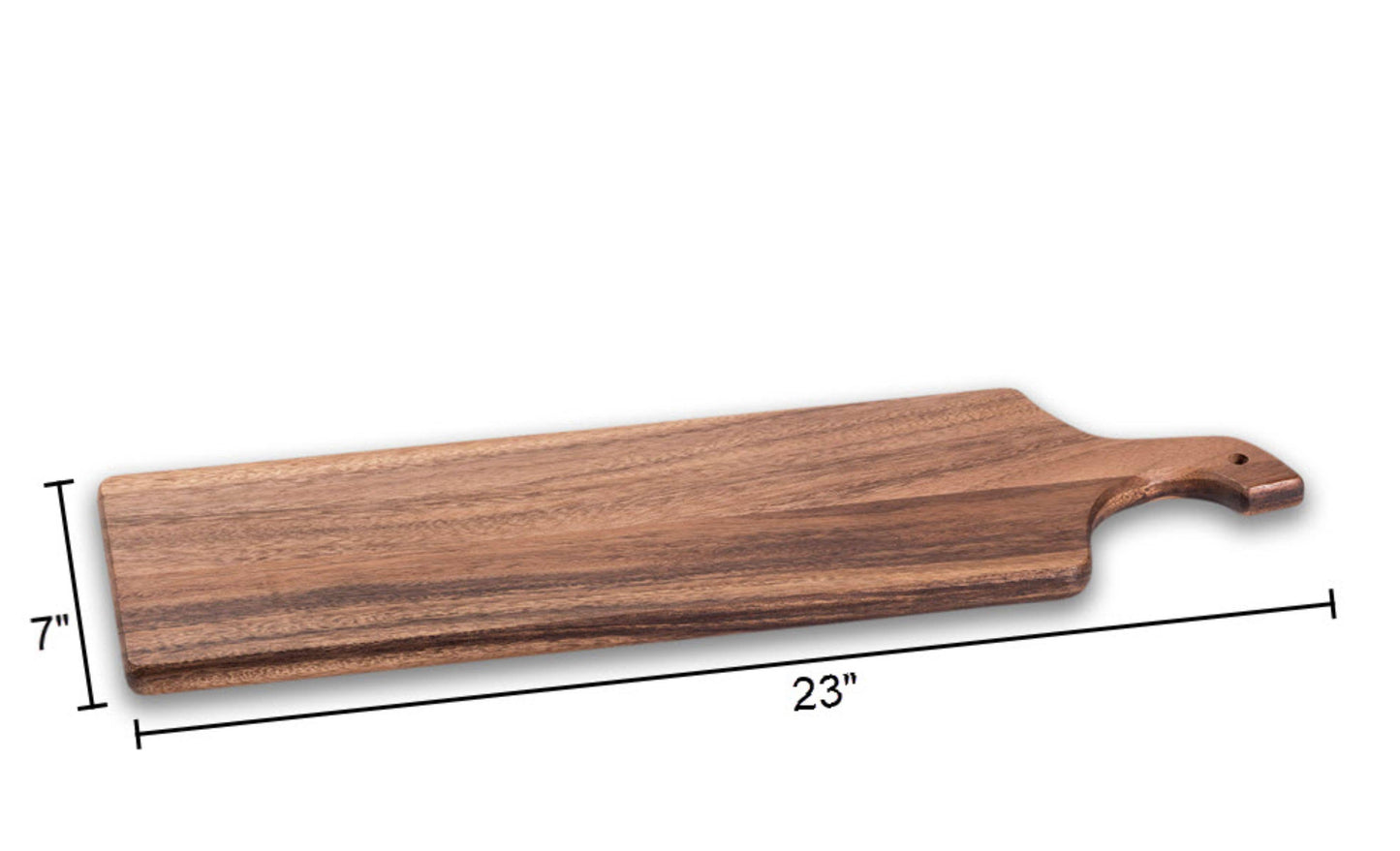 Let's Entertain Long Acacia Wood Charcuterie Board — 23" x 7"