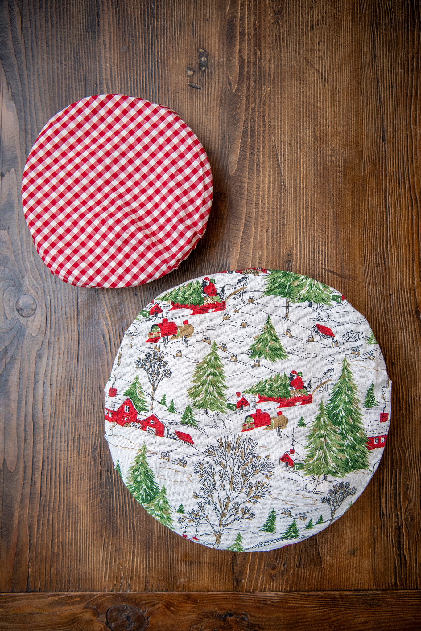 Limited-Edition '50 Years on the Prairie' Christmas Cottage Bowl Covers, Set of 2