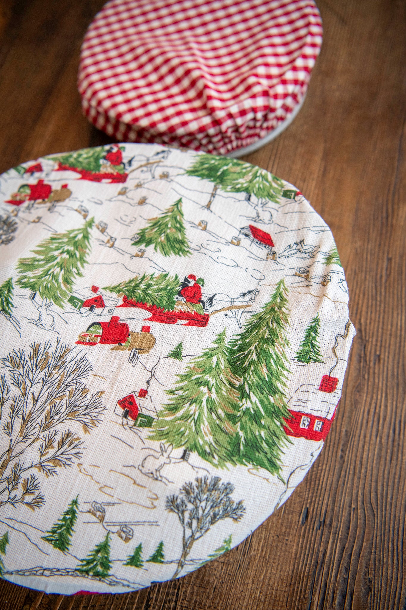 Limited-Edition '50 Years on the Prairie' Christmas Cottage Bowl Covers, Set of 2