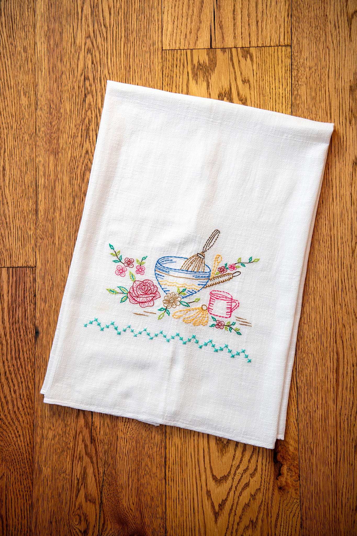 Baking & Cookies Embroidered Tea Towels, Set of 2