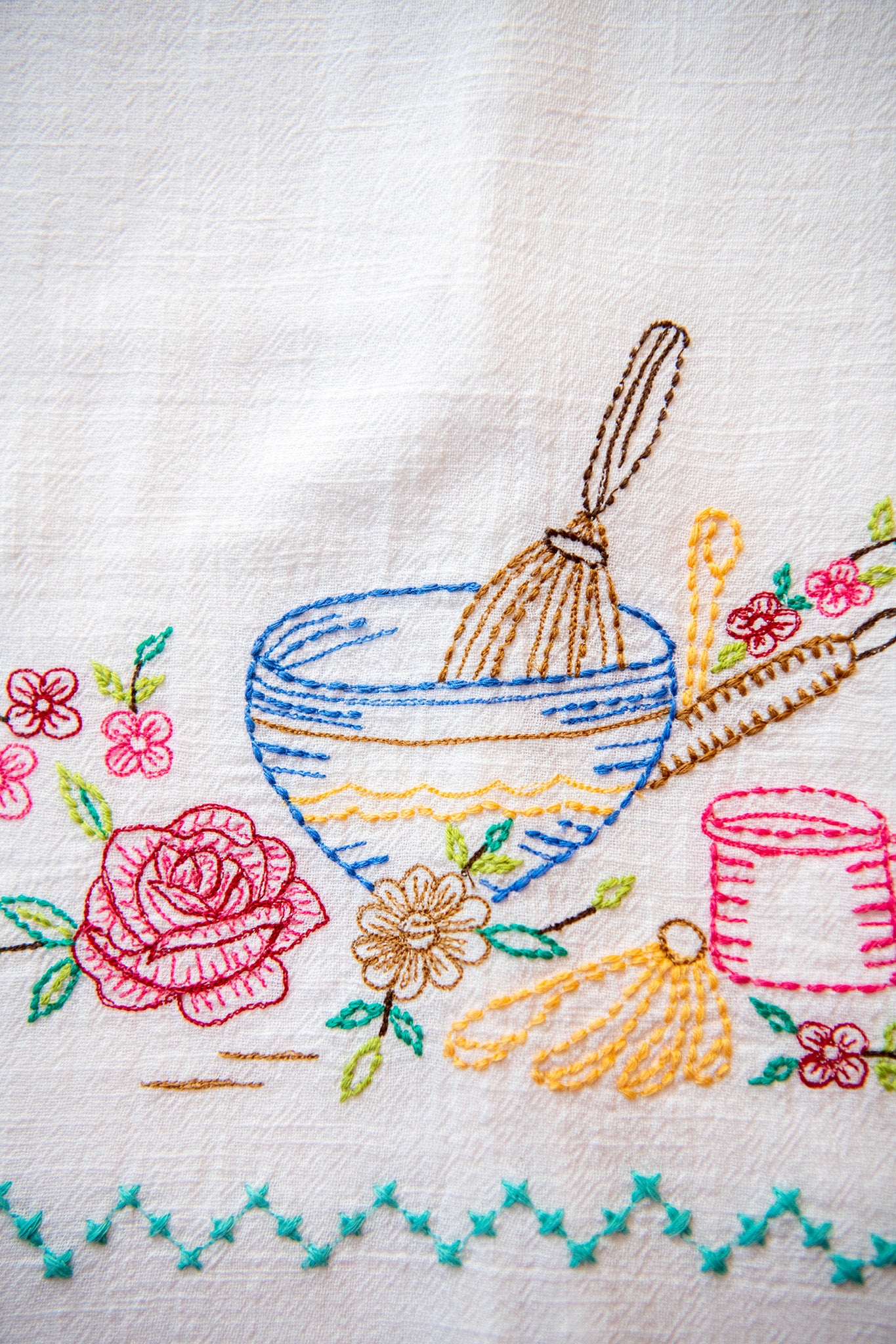 Baking & Cookies Embroidered Tea Towels, Set of 2