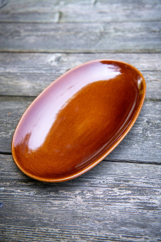 Copper Clay Oval Platter
