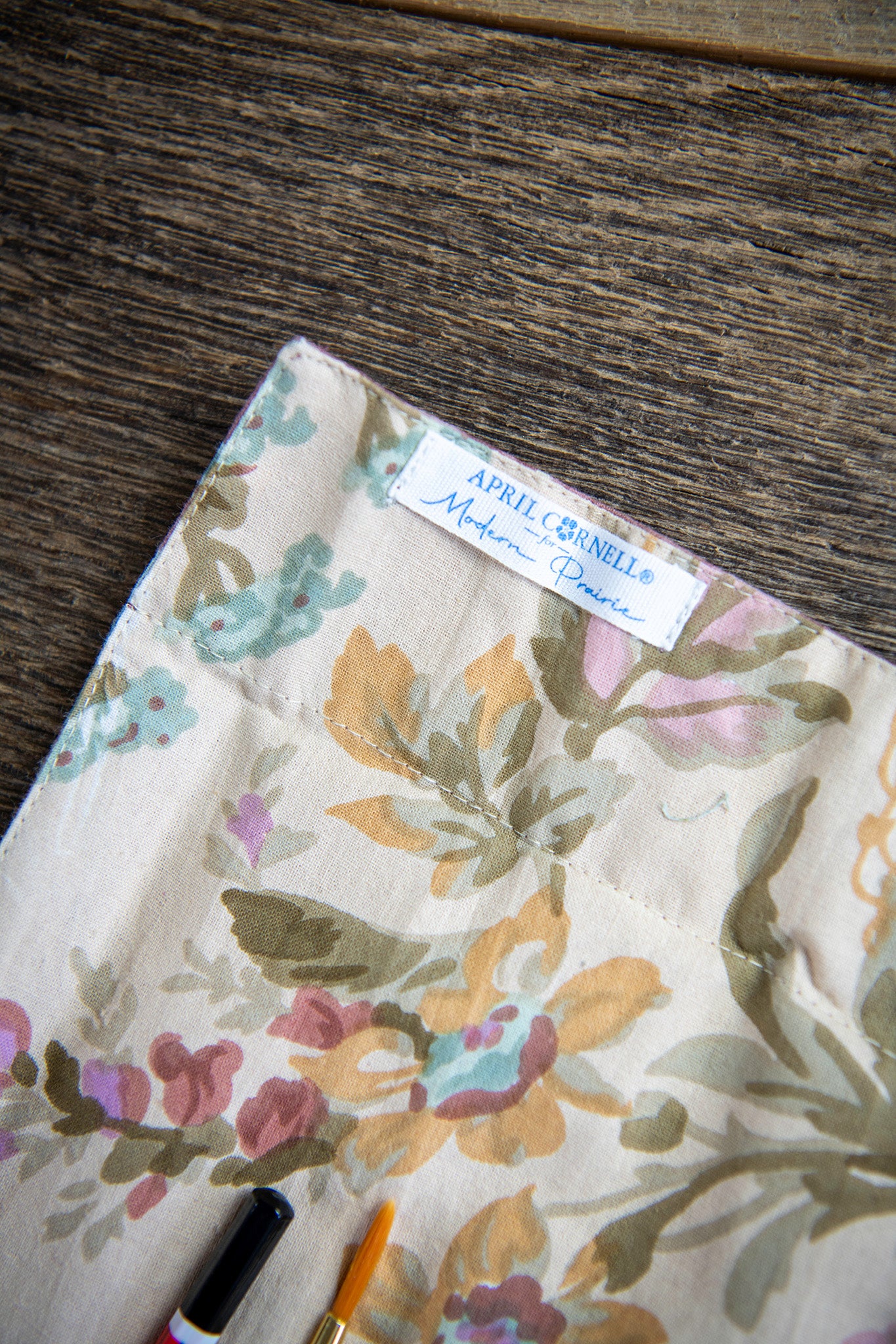 Cottagecore Patchwork Paintbrush Roll