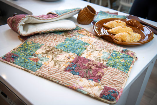 Cottagecore Patchwork Placemats, Set of 2