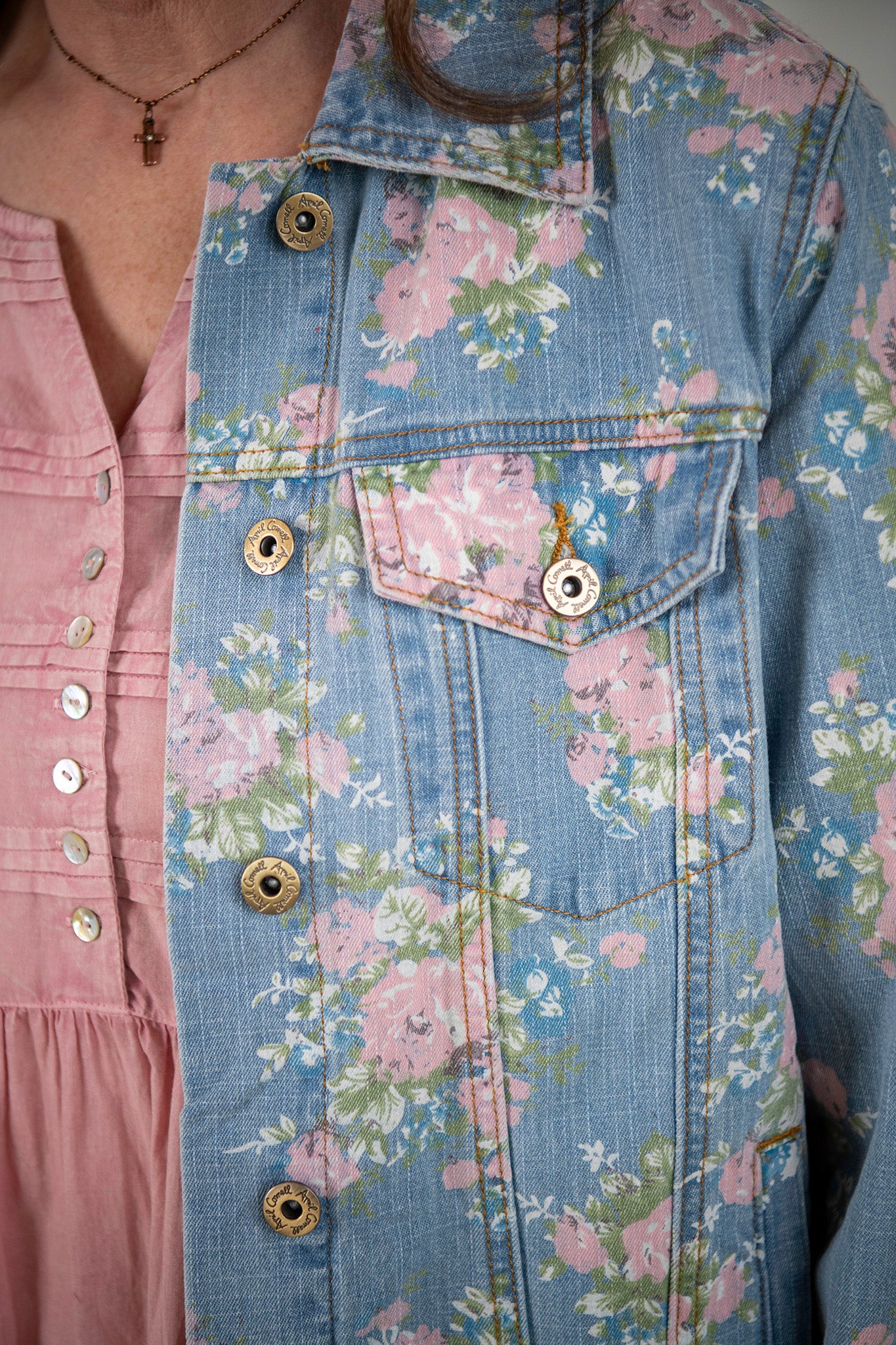 Cottage Rose Denim Jacket