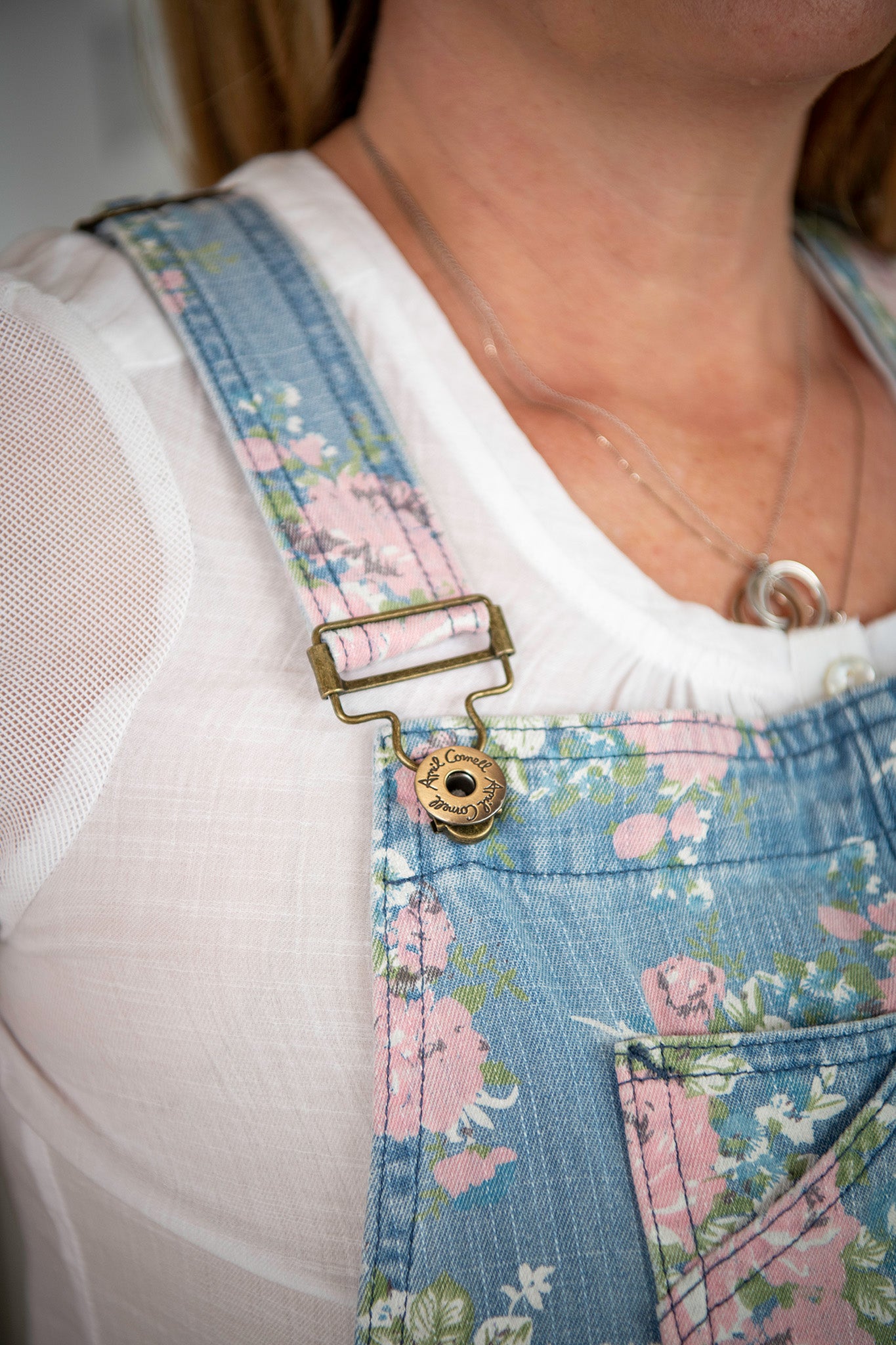 Cottage Rose Denim Overalls