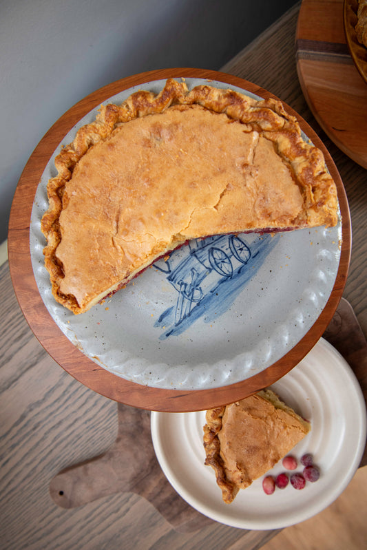 Limited-Edition '50 Years on the Prairie' Pie Plate- Covered Wagon