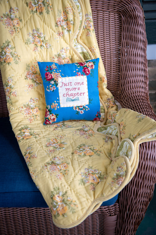 Just One More Chapter Whimsy Pillow