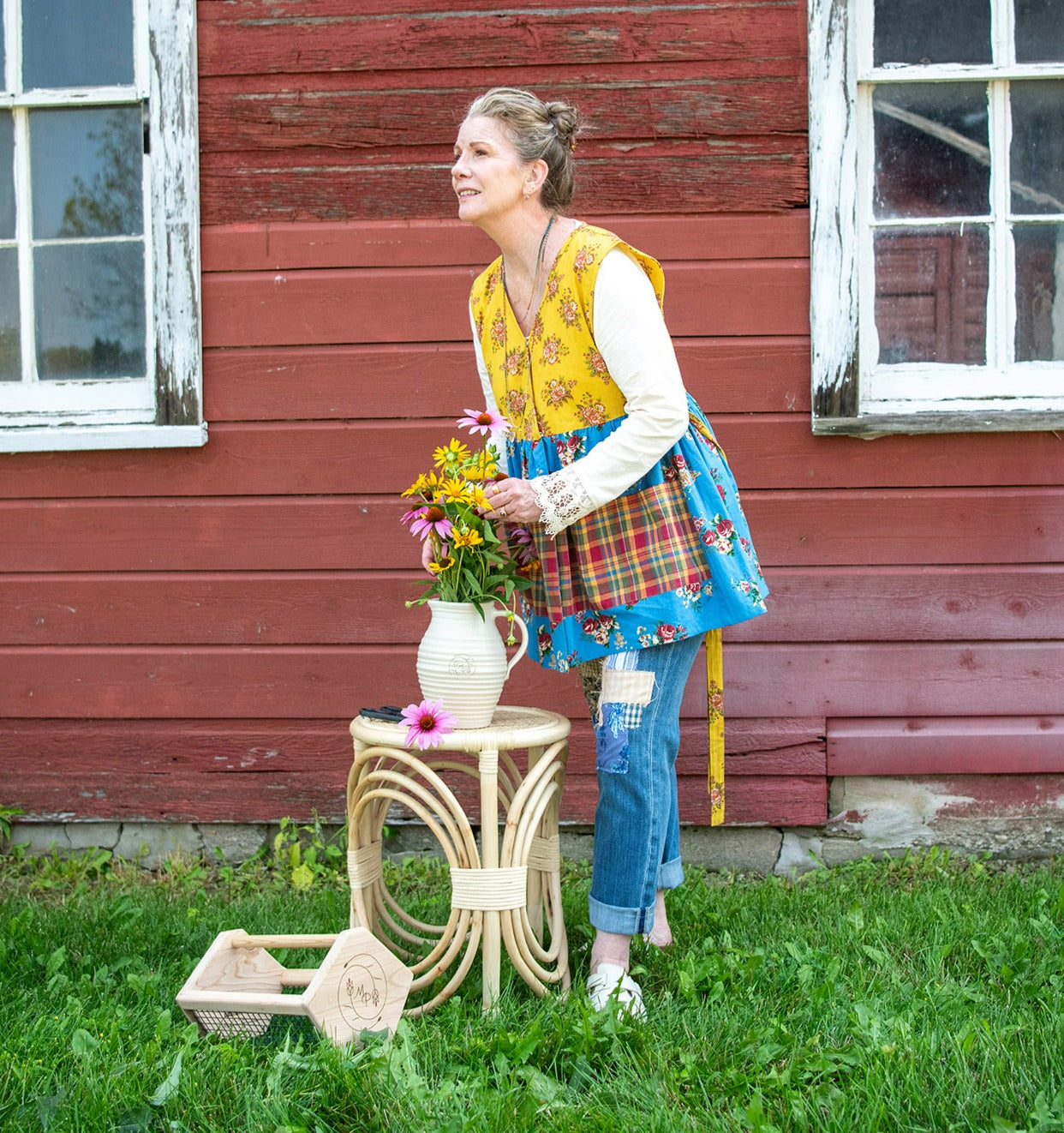 Farmhouse Patchwork Prairie Wrap Apron