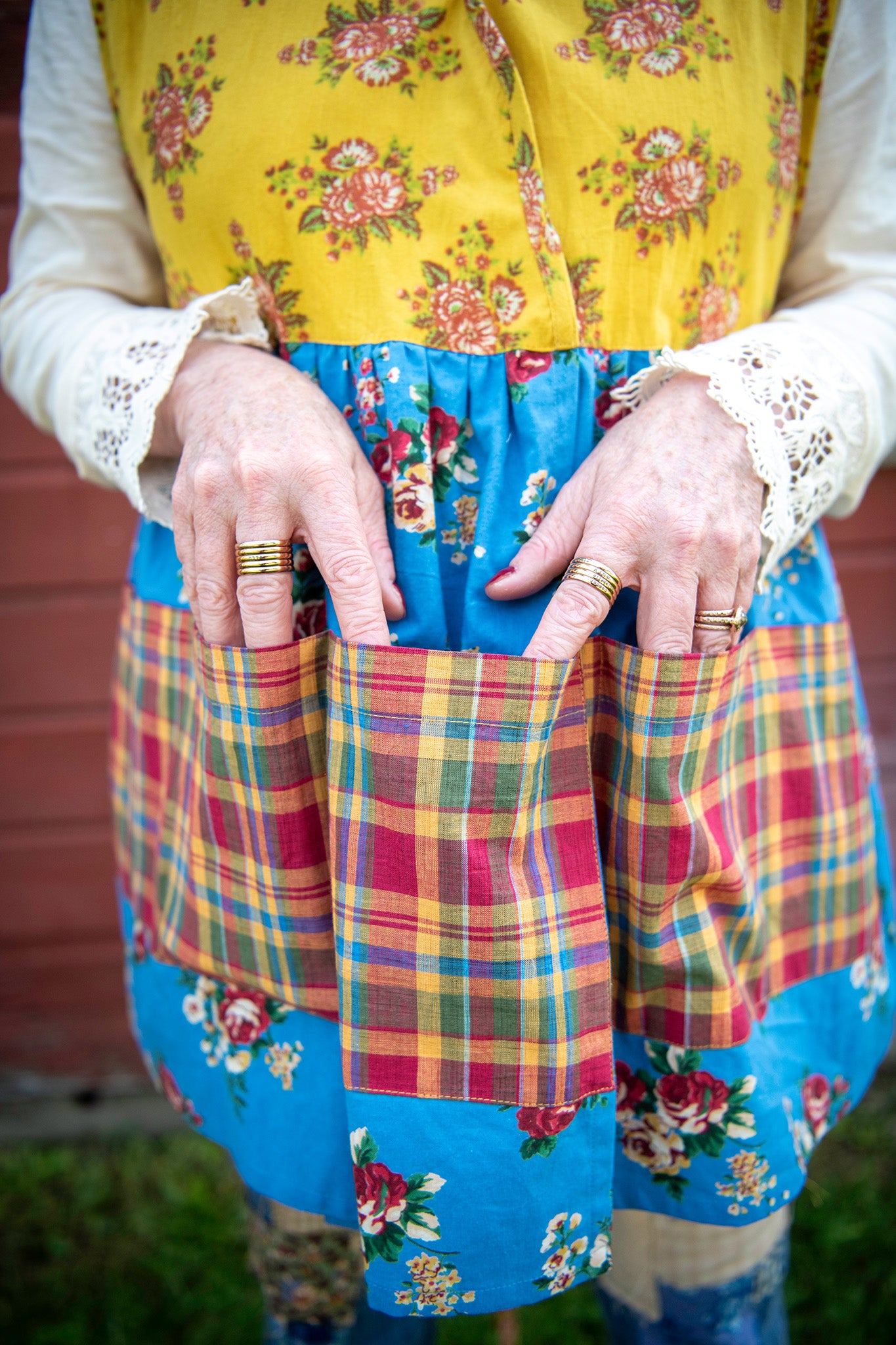 Farmhouse Patchwork Prairie Wrap Apron