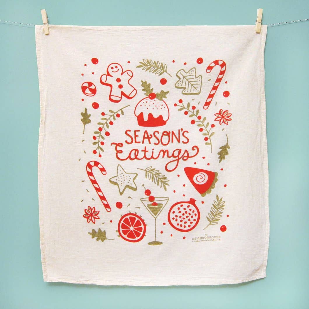 Season's Eatings Tea Towels, Set of 2