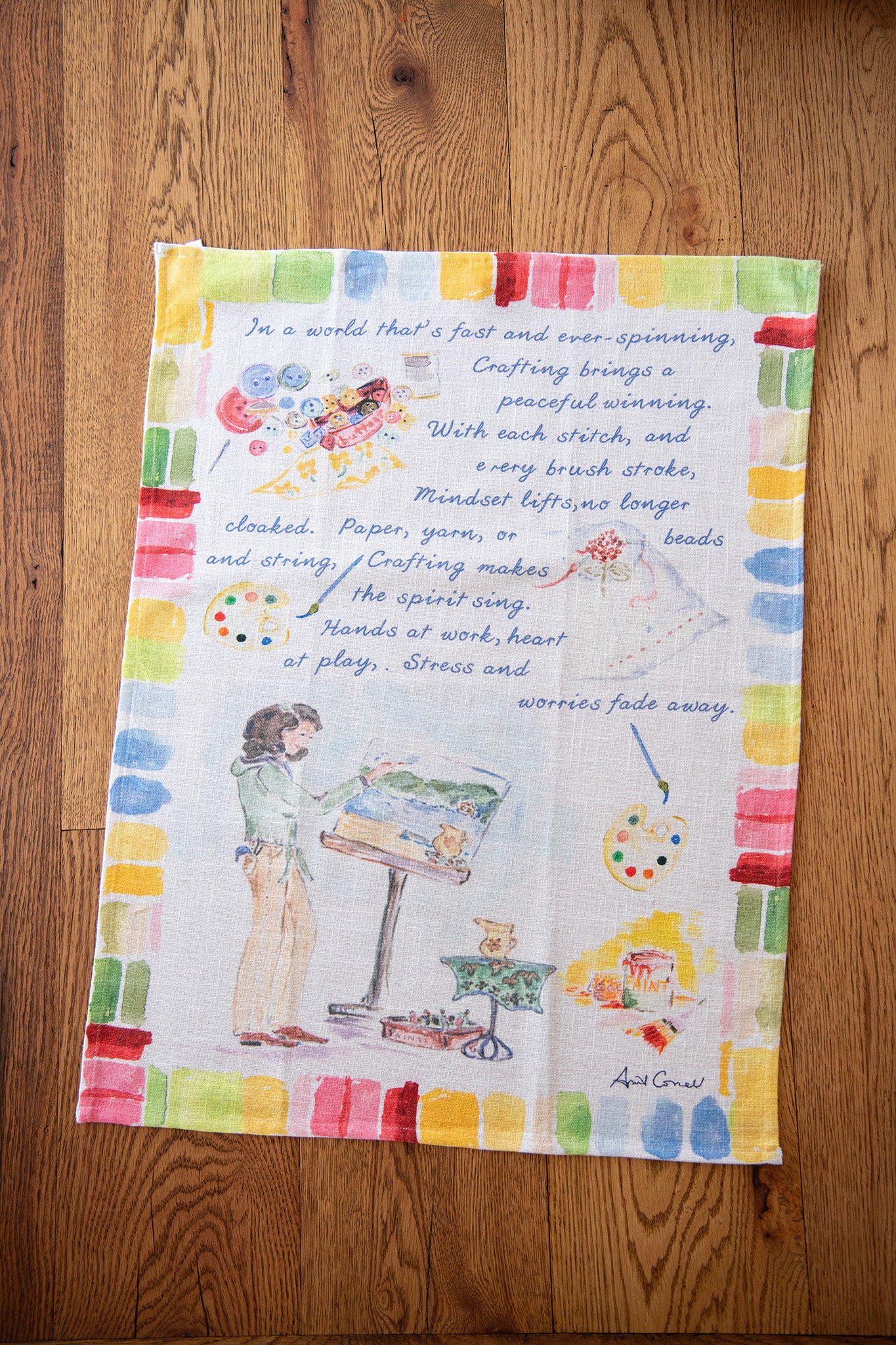 Get Crafty Poem Tea Towel