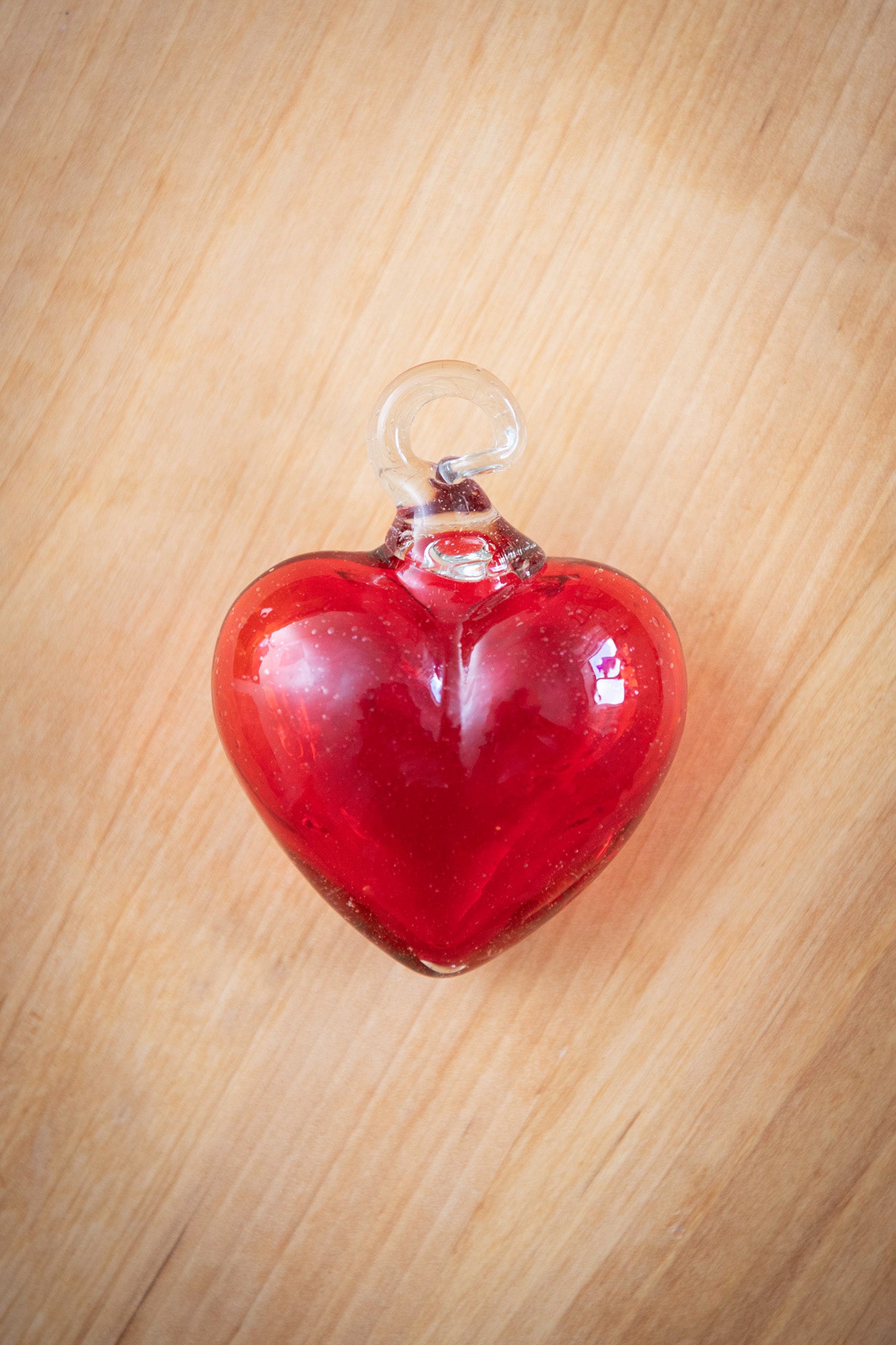 The Heart-to-Heart Project: Handblown Glass Heart in Ruby Red