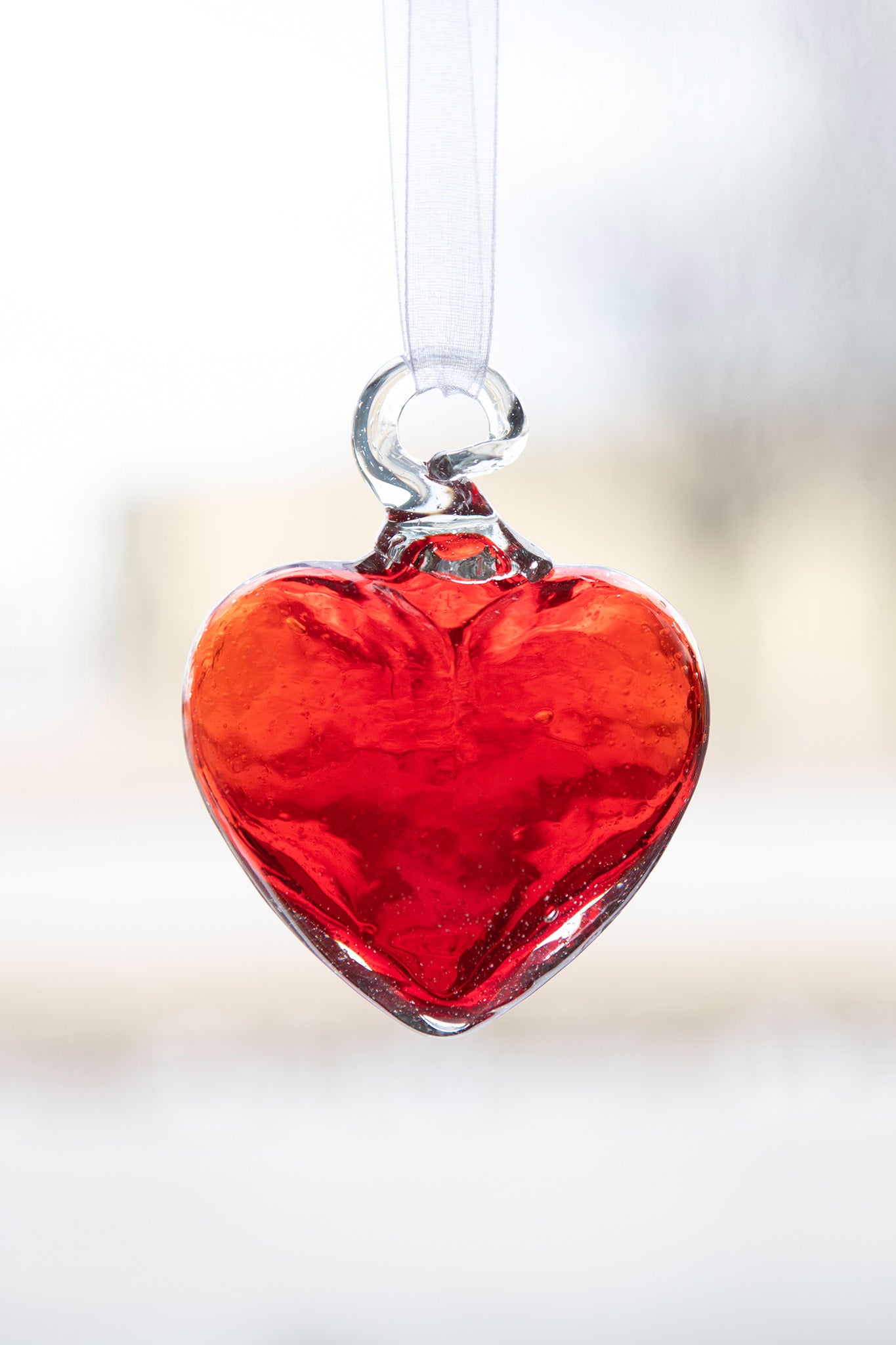 The Heart-to-Heart Project: Handblown Glass Heart in Ruby Red