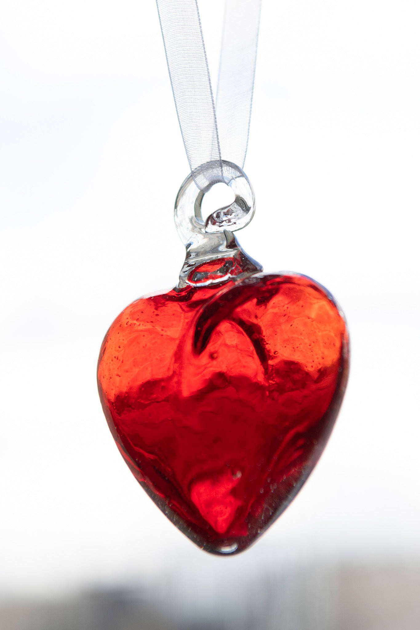 The Heart-to-Heart Project: Handblown Glass Heart in Ruby Red