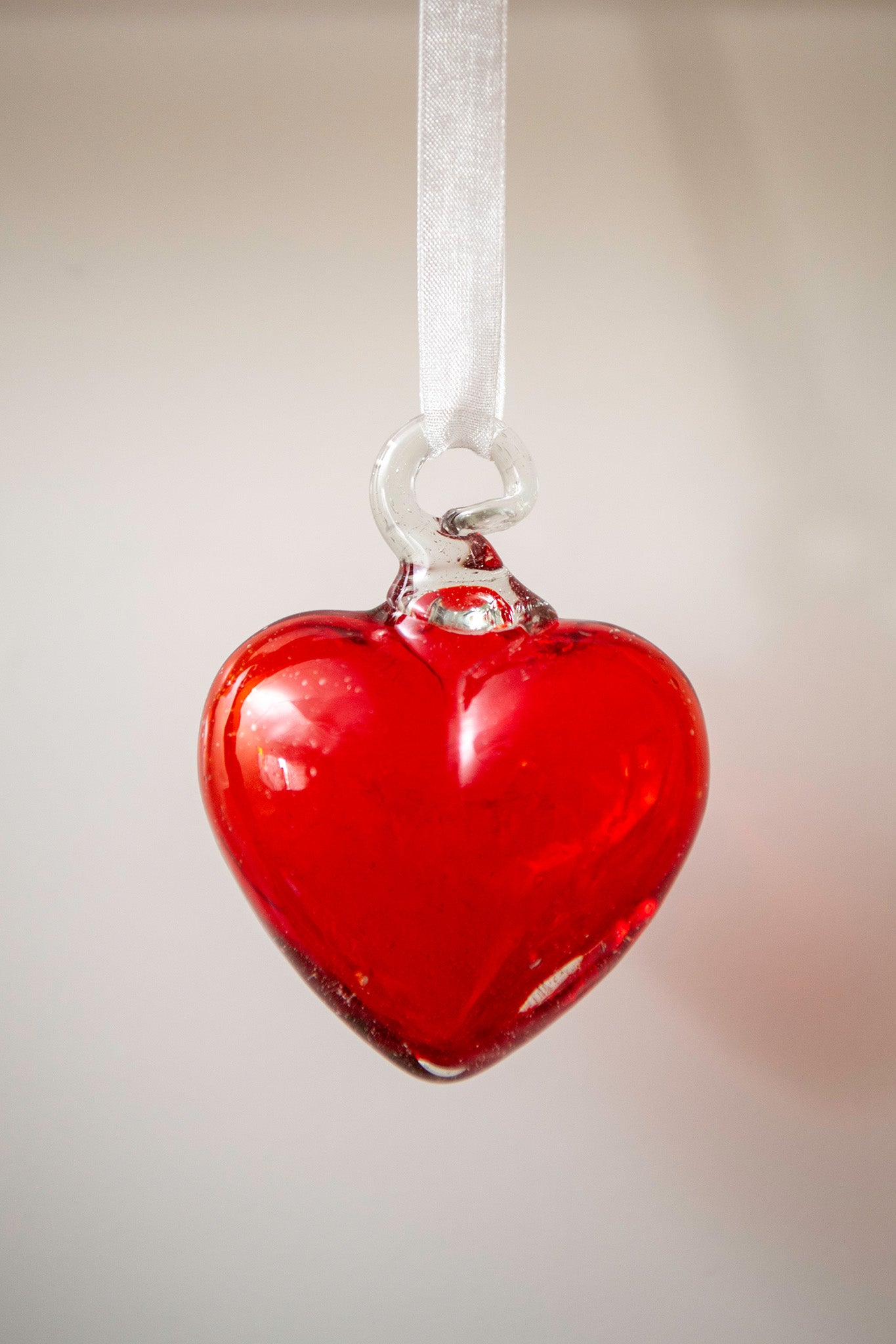 The Heart-to-Heart Project: Handblown Glass Heart in Ruby Red