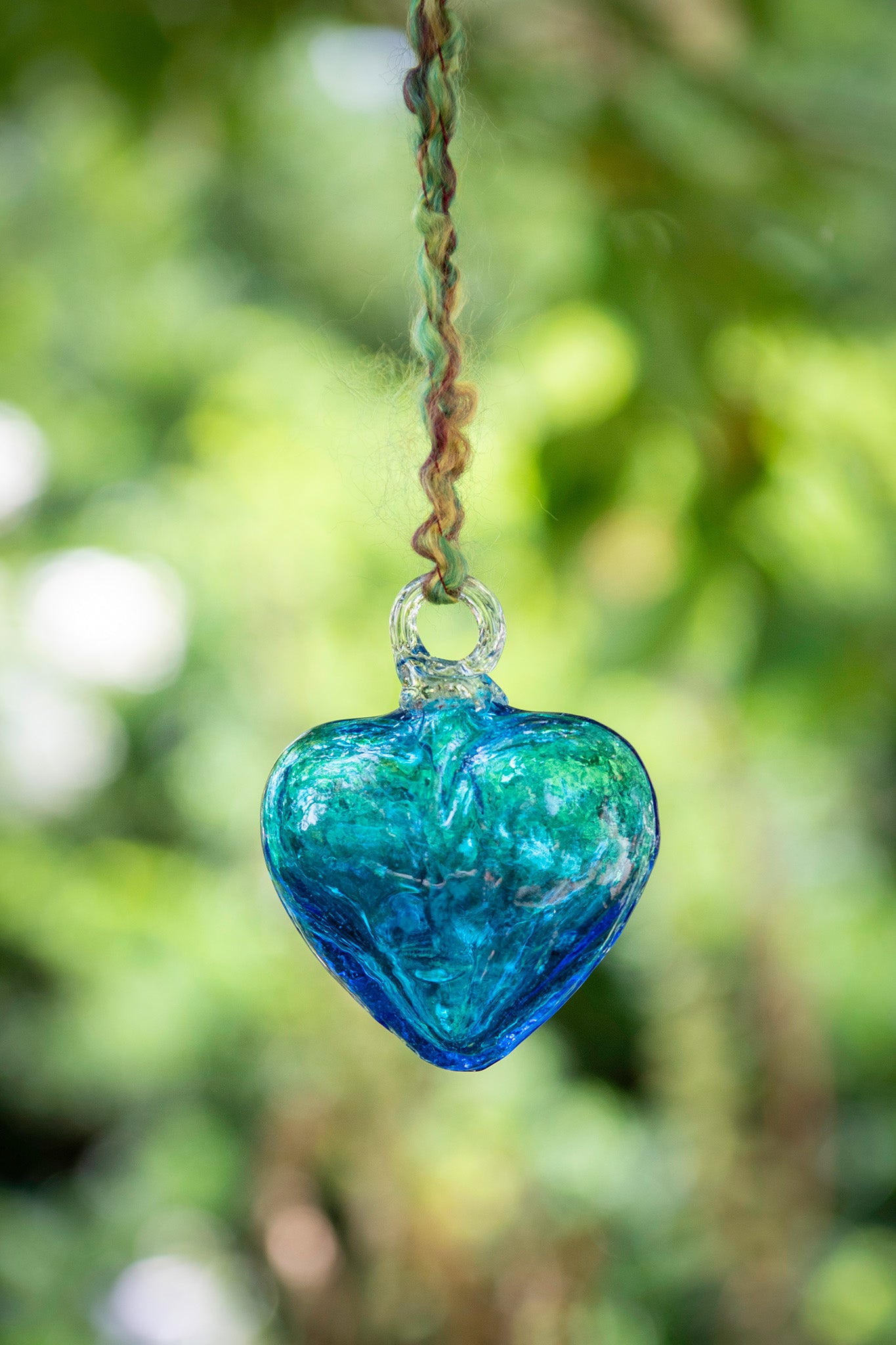 The Heart-to-Heart Project: Handblown Glass Heart in Turquoise