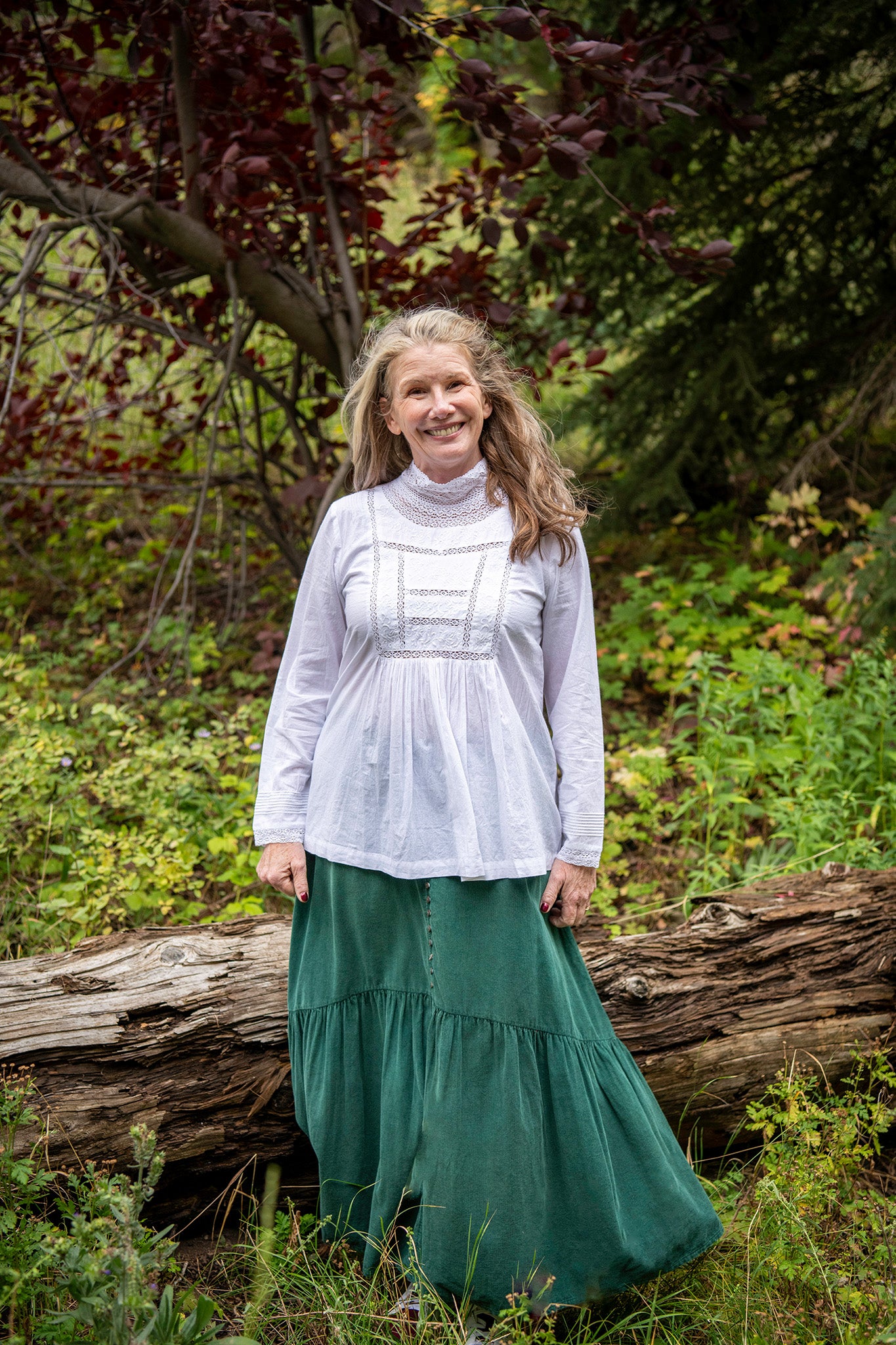 Limited-Edition '50 Years of Loving Laura' Homestead Cord Skirt in Green