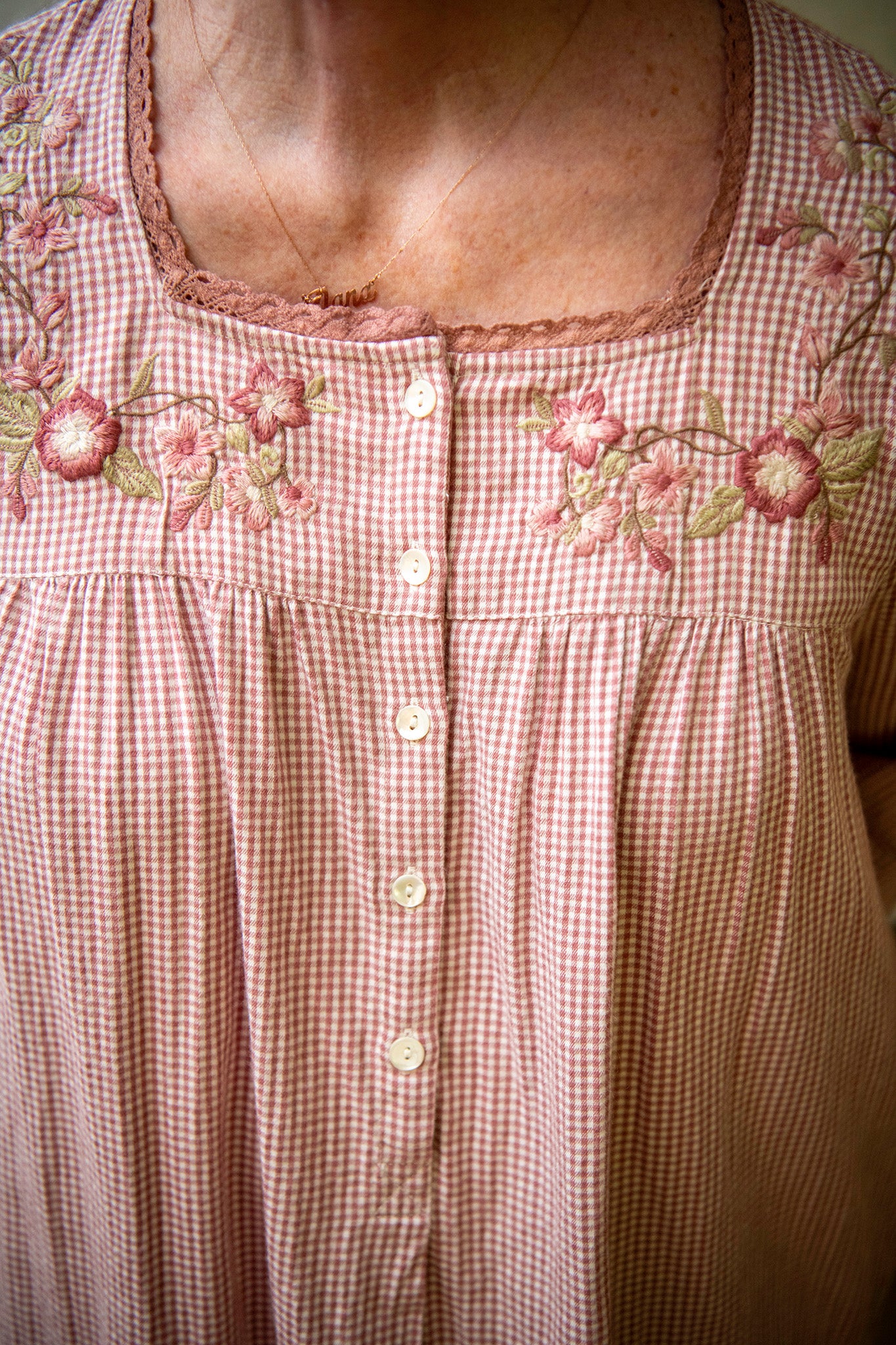 Home Day Nightie in Pink Gingham