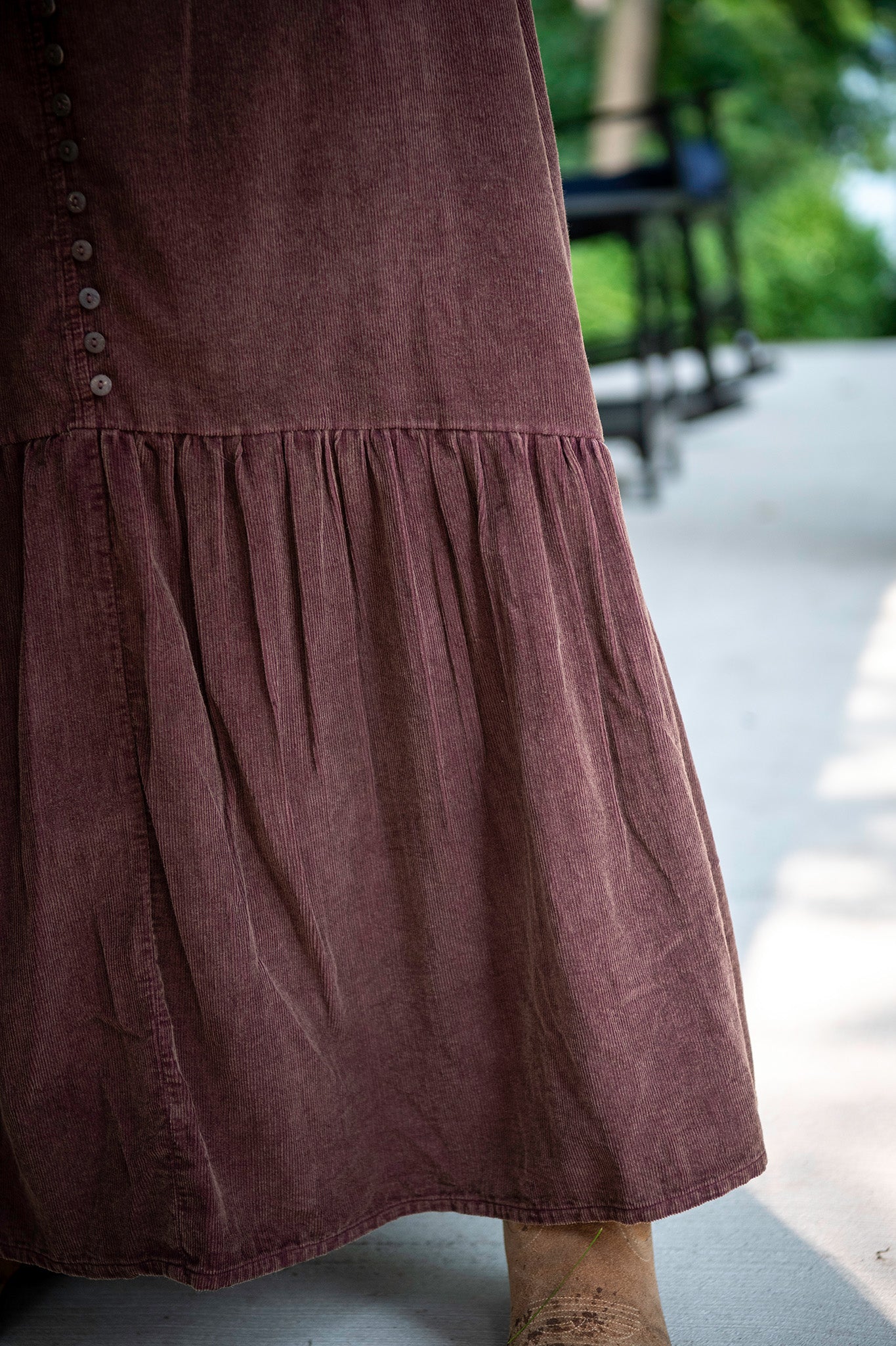 Homestead Cord Skirt in Chocolate