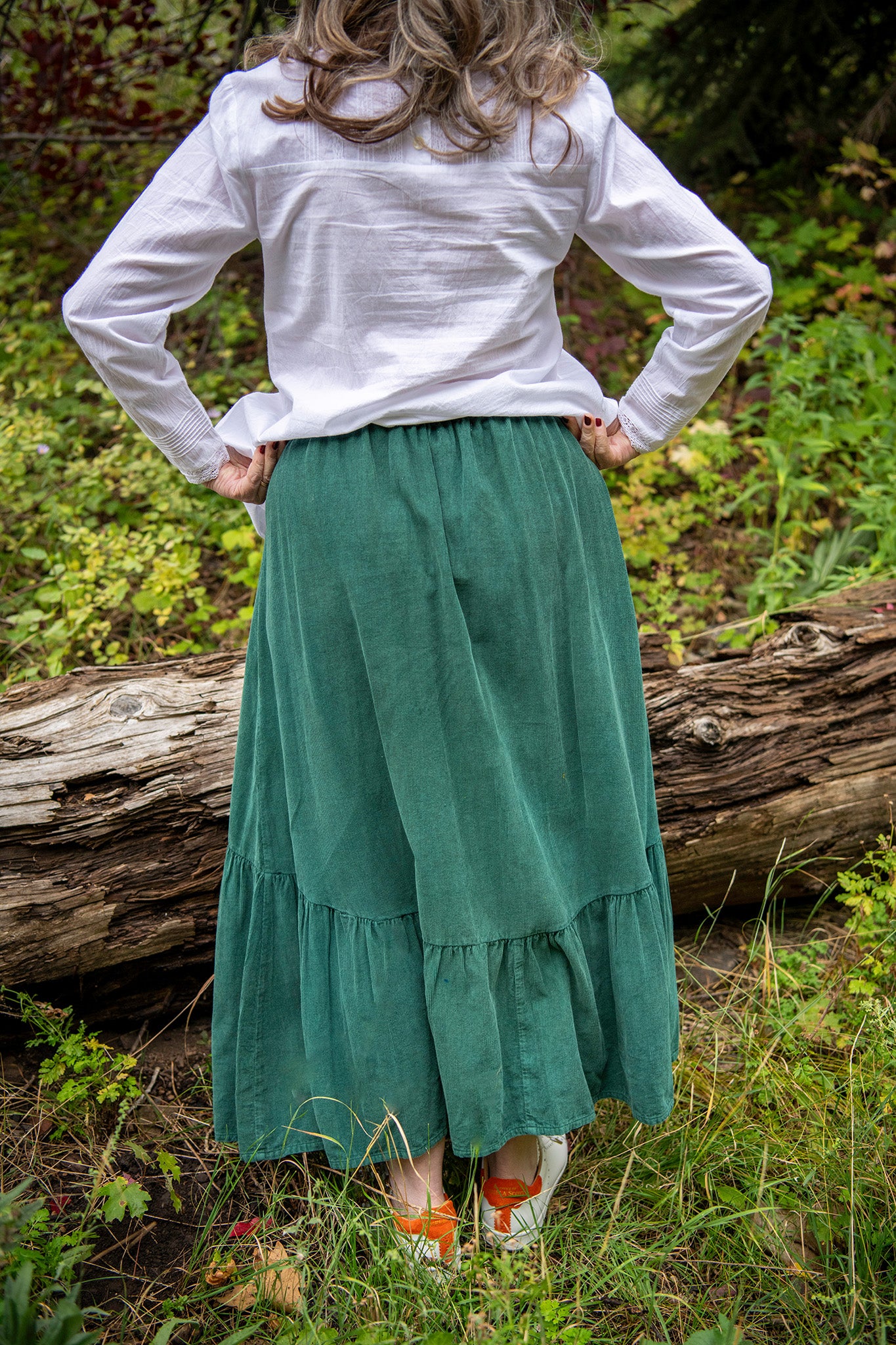 Limited-Edition '50 Years of Loving Laura' Homestead Cord Skirt in Green