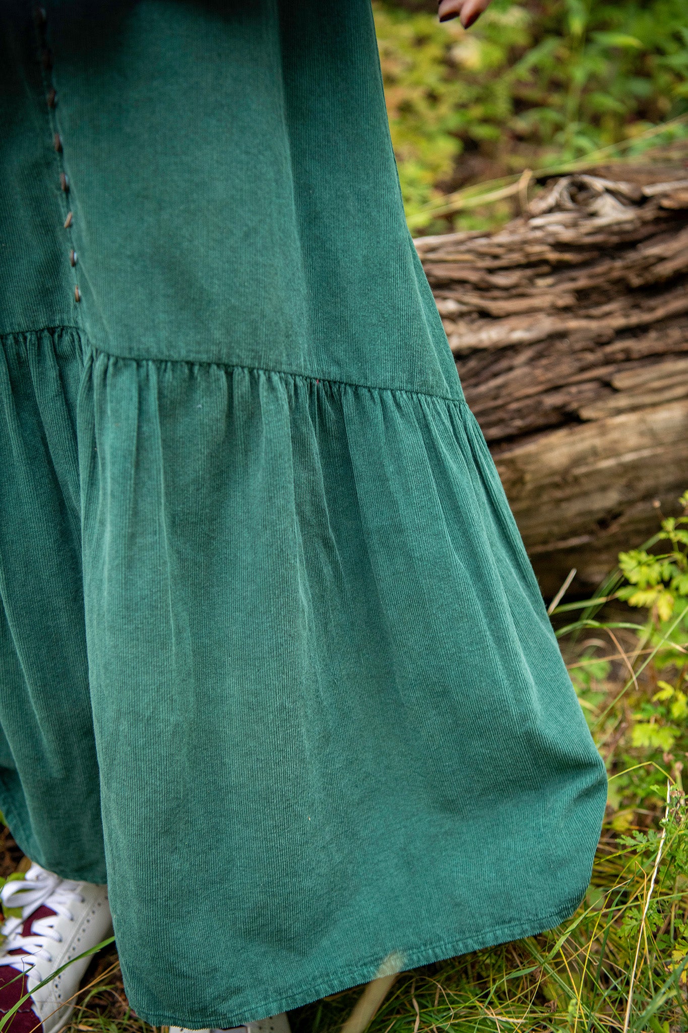 Limited-Edition '50 Years of Loving Laura' Homestead Cord Skirt in Green