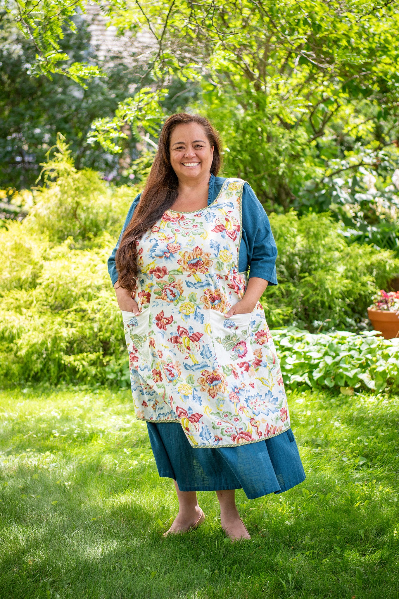 Ikat Pinafore Apron